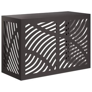 vidaXL Klimaanlagenabdeckung Schwarz 90 x 40 x 60 cm Stahl