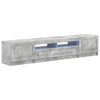 vidaXL 5-teiliges LED TV Schrank Betongrau Holzwerkstoff