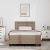 vidaXL Boxspringbett mit Matratze Cappuccino 120 x 190 cm Kunstleder