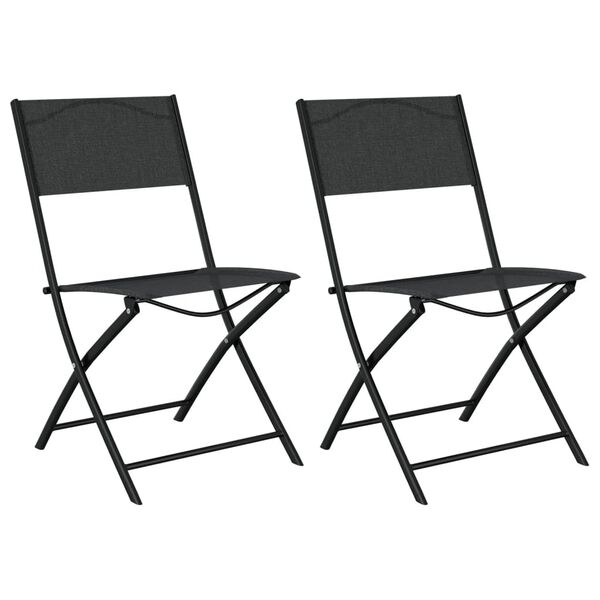vidaXL 3-tlg. Bistro-Set Stahl Schwarz