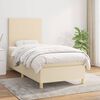 vidaXL Boxspringbett mit Matratze Creme 90x190 cm Stoff