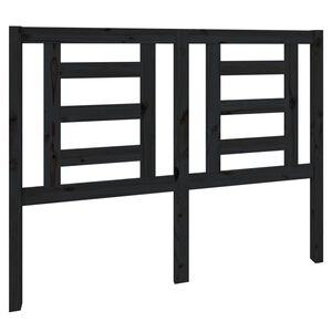 vidaXL Kopfteil Schwarz 126x4x100 cm Massivholz Kiefer