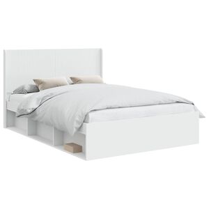 vidaXL Bettgestell mit Stauraum und Kopfteil 3 pcs Holzwerkstoff