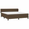 vidaXL Boxspringbett mit Matratze Dunkelbraun 180x200 cm Stoff