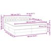 vidaXL Boxspringbett mit Matratzen Dunkelgrau 180x210 cm Samt