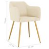 vidaXL Esszimmerst&uuml;hle 6 Stk. Creme Samt
