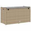 vidaXL Outdoor-Sitzbank mit Stauraum und Kissen Beige 100 cm