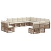 vidaXL Gartensofa-set 13 pcs Beige Poly-Rattan
