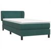 vidaXL Boxspringbett mit Matratze Dunkelgr&uuml;n 100x210 cm Samt