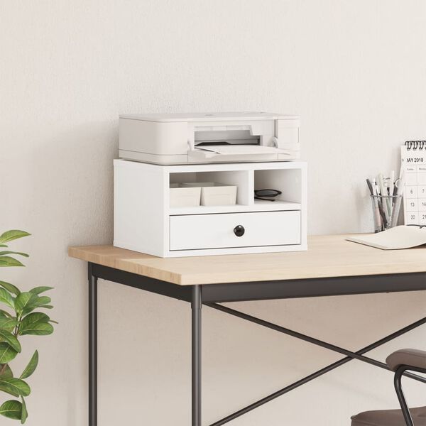 vidaXL Druckerständer Weiß 40x32x22,5 cm Holzwerkstoff