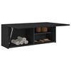 vidaXL Bad-Wandschrank Schwarz 80x25x30 cm Holzwerkstoff