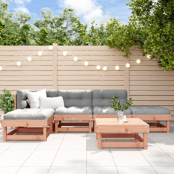 vidaXL 6-tlg. Garten-Lounge-Set mit Kissen Massivholz Douglasie