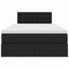 vidaXL Bett mit Stauraum und LED mit LED Schwarz 120 x 200 cm Stoff
