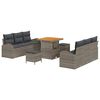 vidaXL Garten-Sofa-Set 9 Stk. 8-Sitzanzahl Grau