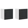 vidaXL Wandschrank LUCCA 2 stk. Schwarz Holzwerkstoff