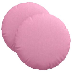 vidaXL Sitzkissen 2 pcs Rosa &Oslash;40 x 13 cm Stoff