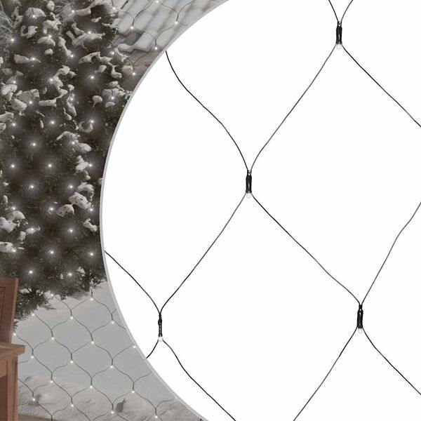 vidaXL LED-Lichternetz Kaltweiß 3x2 m 204 LEDs Indoor Outdoor