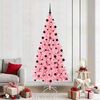 vidaXL Weihnachtsbaum mit 300 LEDs mit St&auml;nder Rosa 210 cm PVC
