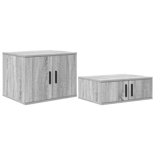 vidaXL Aufbewahrungsschrank 2 pcs Graues Sonoma 103 x 41 x 40 cm