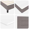 vidaXL Boxspringbett mit Matratze Taupe 140 x 190 cm Stoff