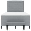 vidaXL Boxspringbett mit Matratze Hellgrau 120 x 190 cm Stoff