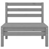 vidaXL 7-tlg. Garten-Lounge-Set Grau Kiefer Massivholz