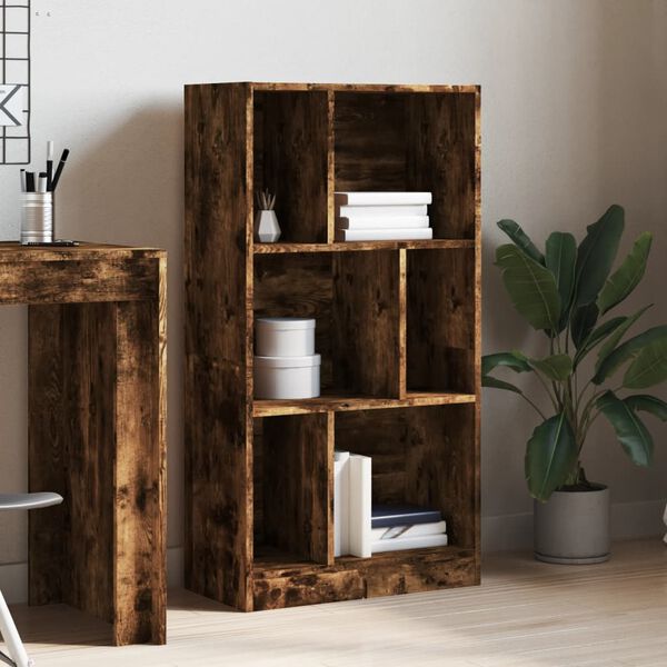 vidaXL Bücherregal Räuchereiche 57x28,5x107,5 cm Holzwerkstoff