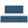 vidaXL Ottoman-Bett mit Matratzen Dunkelblau 180x200 cm Samt