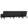 vidaXL Schlafsofa in L-Form Schwarz 260x140x70 cm Stoff