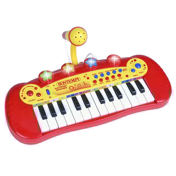 Bontempi Spielzeug E-Keyboard mit Mikrofon 24 Tasten