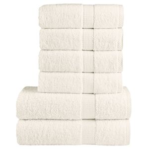 vidaXL 6 tlg. Premium-Handtuch-Set SOLUND Creme 600 g/m&sup2;