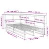 vidaXL Massivholzbett mit Regal ohne Matratze Wachsbraun 90x190 cm