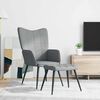 vidaXL Relaxsessel mit Hocker Hellgrau Stoff