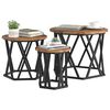 vidaXL Nesting Beistelltisch 3 pcs Altholz 53 x 53 x 40 cm