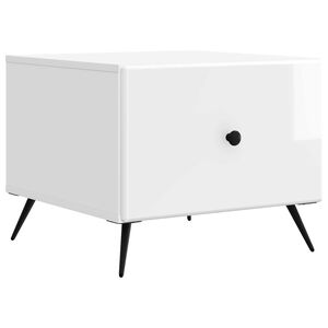 vidaXL Couchtisch Hochglanz Wei&szlig; 49 x 50 x 40 cm Holzwerkstoff