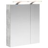 vidaXL Badezimmerspiegelschrank Beton Grau 60 x 14,5 x 70 cm