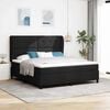vidaXL Boxspringbett mit Matratze Schwarz 180 x 200 cm Stoff