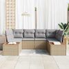 vidaXL Gartensofa-set mit Kissen 6 pcs Beige Poly-Rattan