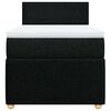 vidaXL Boxspringbett mit Matratze Schwarz 90x200 cm Stoff