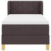 vidaXL Boxspringbett mit Matratze Dunkelbraun 80 x 200 cm Stoff