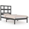 vidaXL Massivholzbett Grau Kiefer 75x190 cm