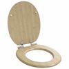 vidaXL Soft-Close Toilettensitz Heller Bambusfarbton 44 x 38 cm