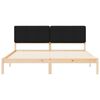 vidaXL Bettgestell mit gepolstertem Kopfteil Schwarz 200 x 200 cm