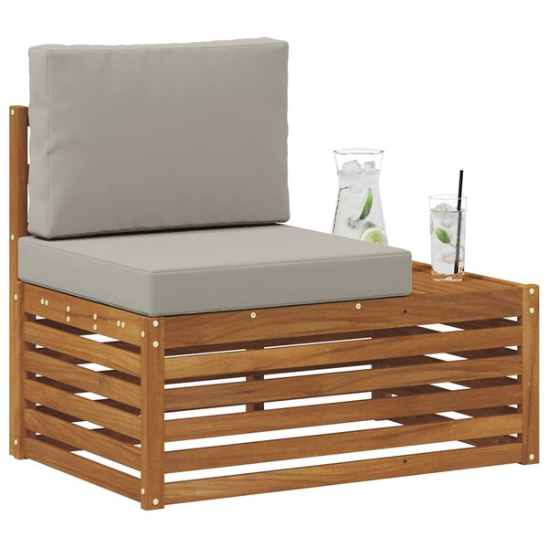 vidaXL Outdoor Endsofa Natur 91 x 63 x 73 cm Massivholz Akazie