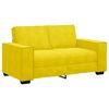 vidaXL 2-tlg. Sofagarnitur mit Kissen Gelb Samt