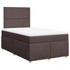 vidaXL Boxspringbett mit Matratze Dunkelbraun 120x190 cm Stoff