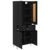 vidaXL Highboard Schwarz Eichen-Optik 69,5 x 34 x 180 cm Holzwerkstoff