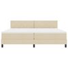 vidaXL Boxspringbett mit Matratze Creme 200 x 200 cm Stoff