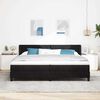 vidaXL Boxspringbett mit Matratze Schwarz 200 x 200 cm Polyester