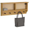 vidaXL Wandgarderobe SANDNES 87x12x35 cm Massivholz Kiefer